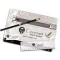 Clear Translucent Pouch School Kit w/ Pencil, Ruler, Eraser & Sharpener